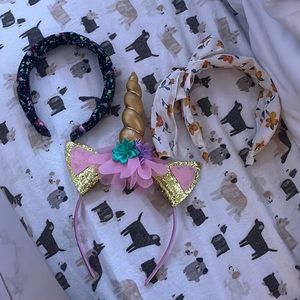 3 headbands never used for kid not broken